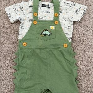 Baby boy Dinosaur Overalls Set (3-6m)
